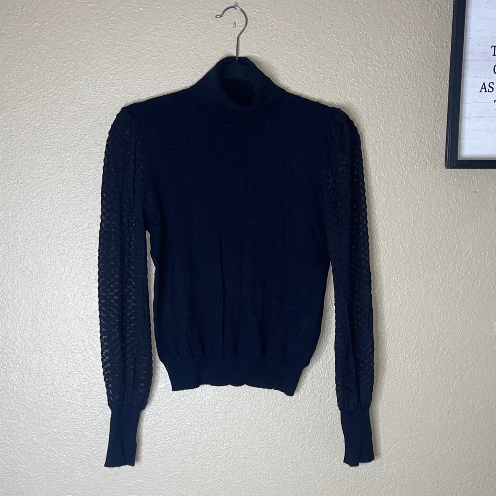 Andrea Jovine Black Turtleneck Sweater